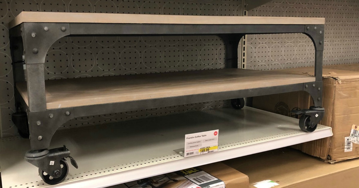 Threshold Wheeled Coffee Table Only 90 Shipped on