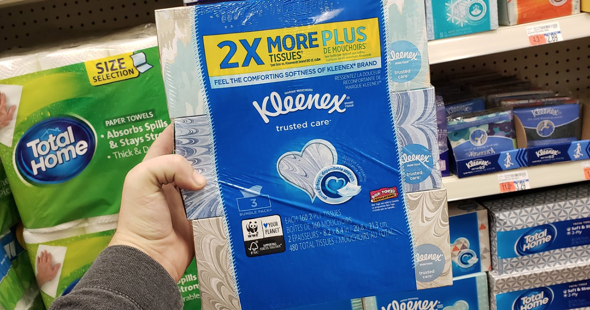 Kleenex Tissue 3Packs Only 75¢ After Rewards at CVS