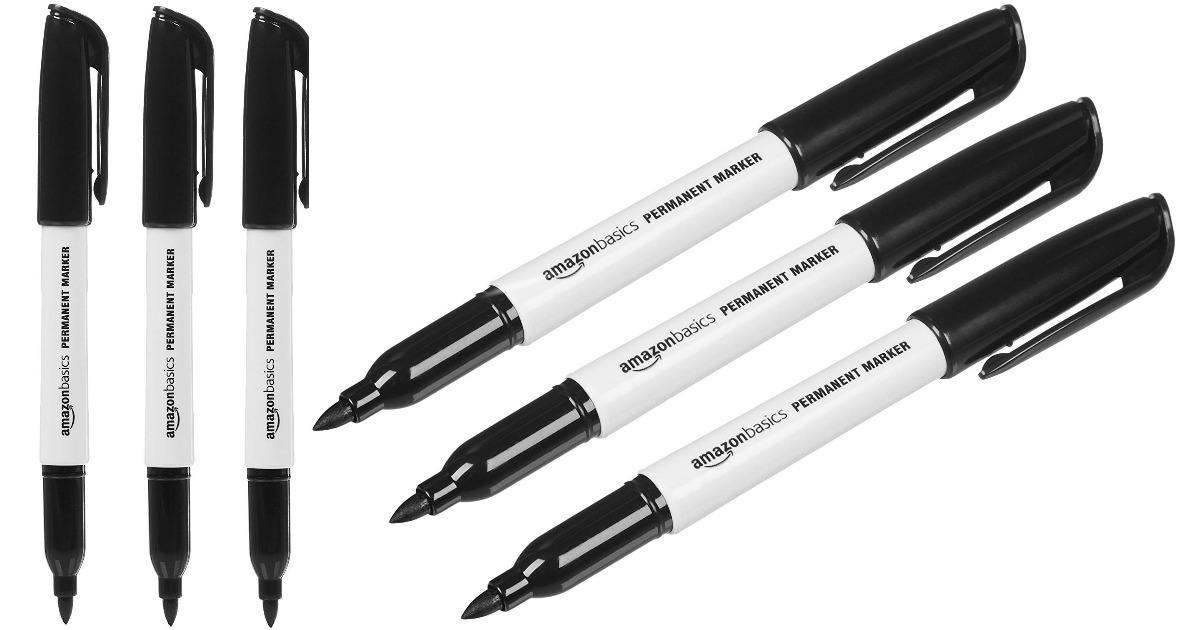 Amazon Basics Permanent Markers 12Pack Only 2.40 (Just 20¢ Each)