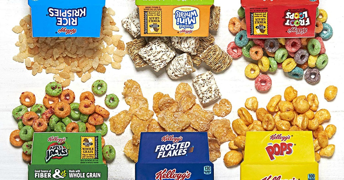 Kellogg's Breakfast Cereal 30Count Variety Pack Just 5.24 at Amazon