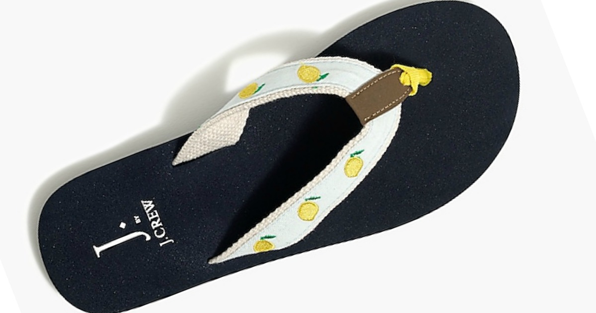 J.Crew Factory Women's Embroidered FlipFlops Only 13 Shipped