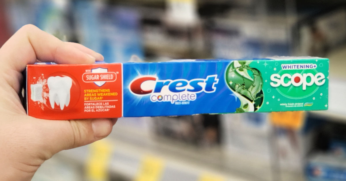 Three Crest Whitening + Scope Toothpaste Tubes Only 4.97 at Amazon Just 1.66 Per Tube