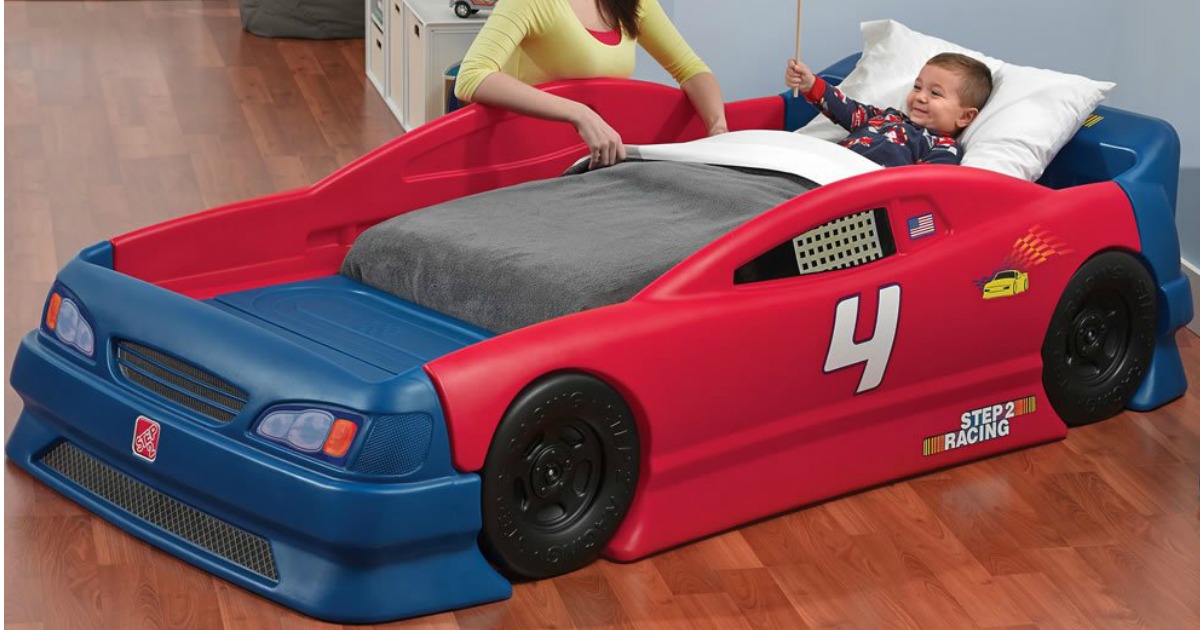 Step2 Stock Car Convertible Toddler to Twin Bed Just 149.99 on Walmart