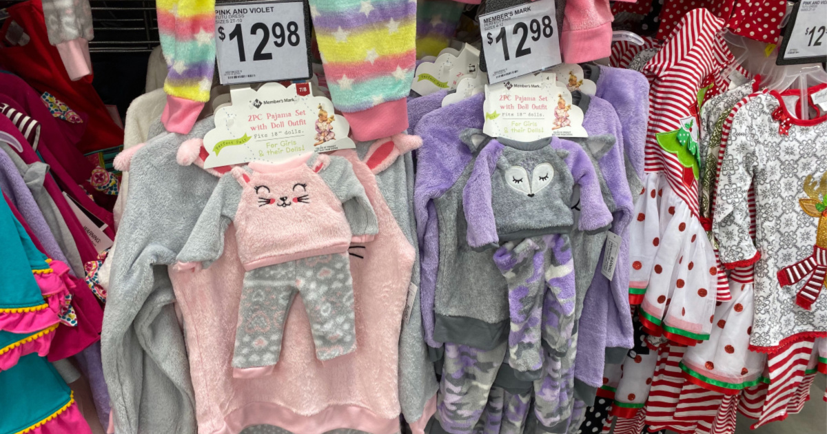 Sam's Club Kids Pajamas Sets w/ Matching Doll Outfit Just 12.98 Fits American Girl Dolls