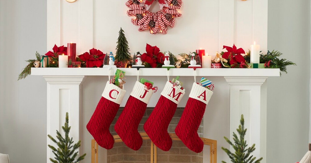 St. Nicholas Square Monogram Christmas Stockings Only 10 at Kohl's