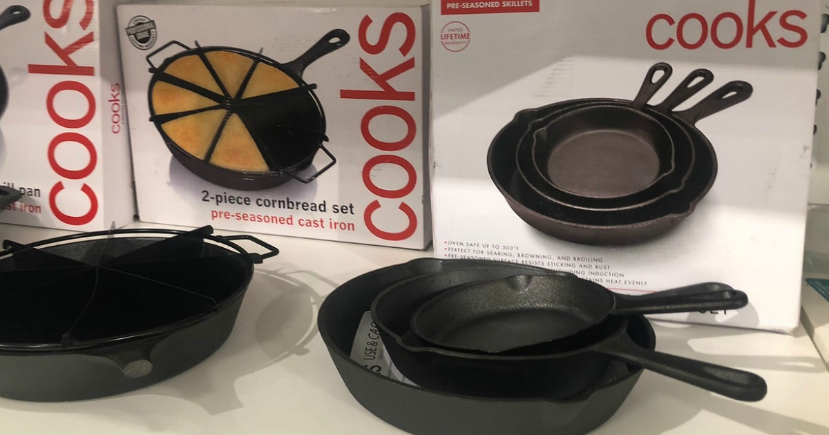 Cooks Cast Iron 3Piece Fry Pan Set Just 7.99 After JCPenney Rebate