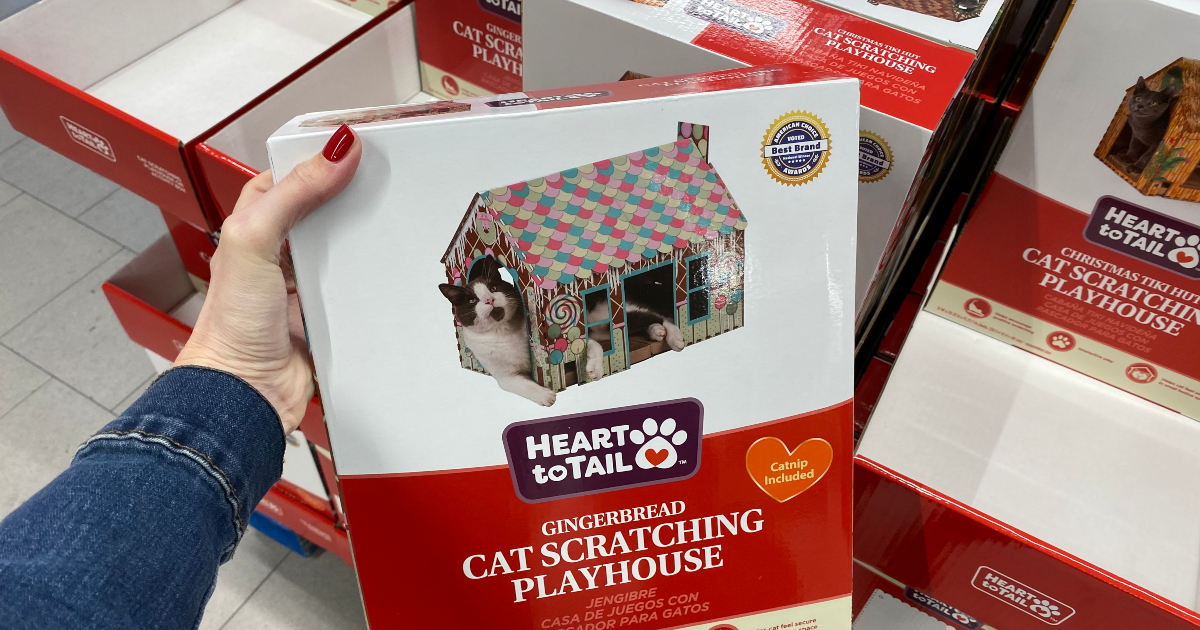 Holiday Cat Scratching Playhouses Only 7.99 at ALDI