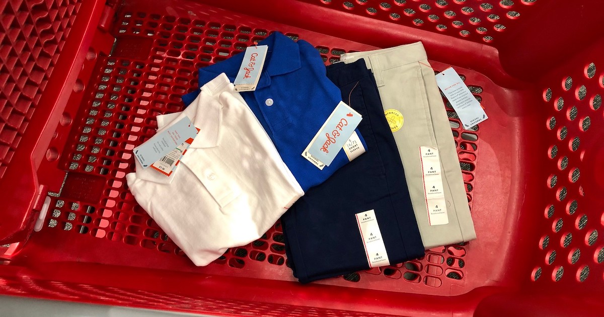30 Off Target Cat & Jack Uniforms Polo Shirts from 3.50, Pants from