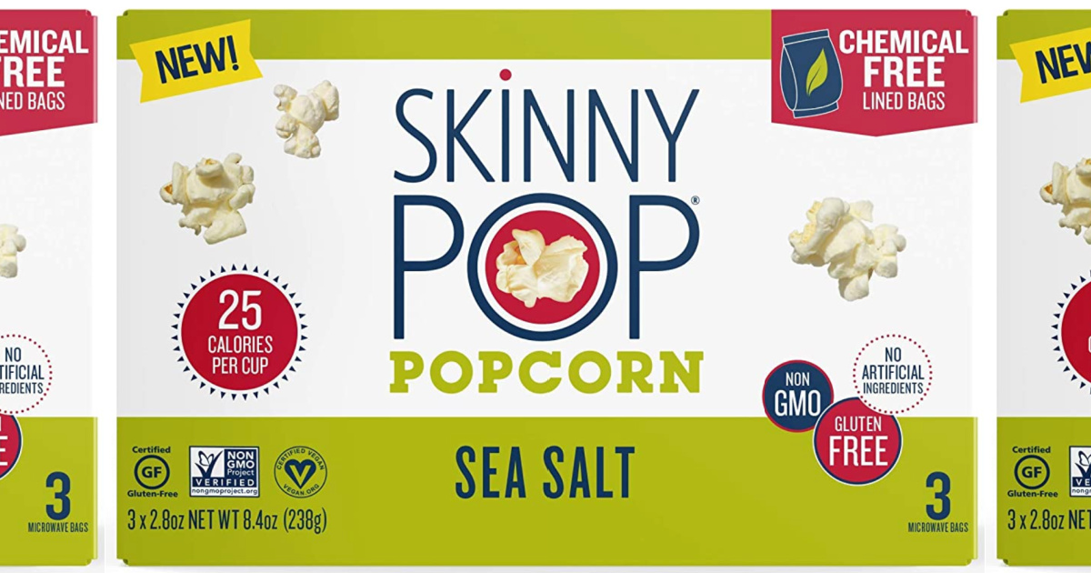 SkinnyPop Microwave Popcorn 12Pack Only 11 Shipped on Amazon Just
