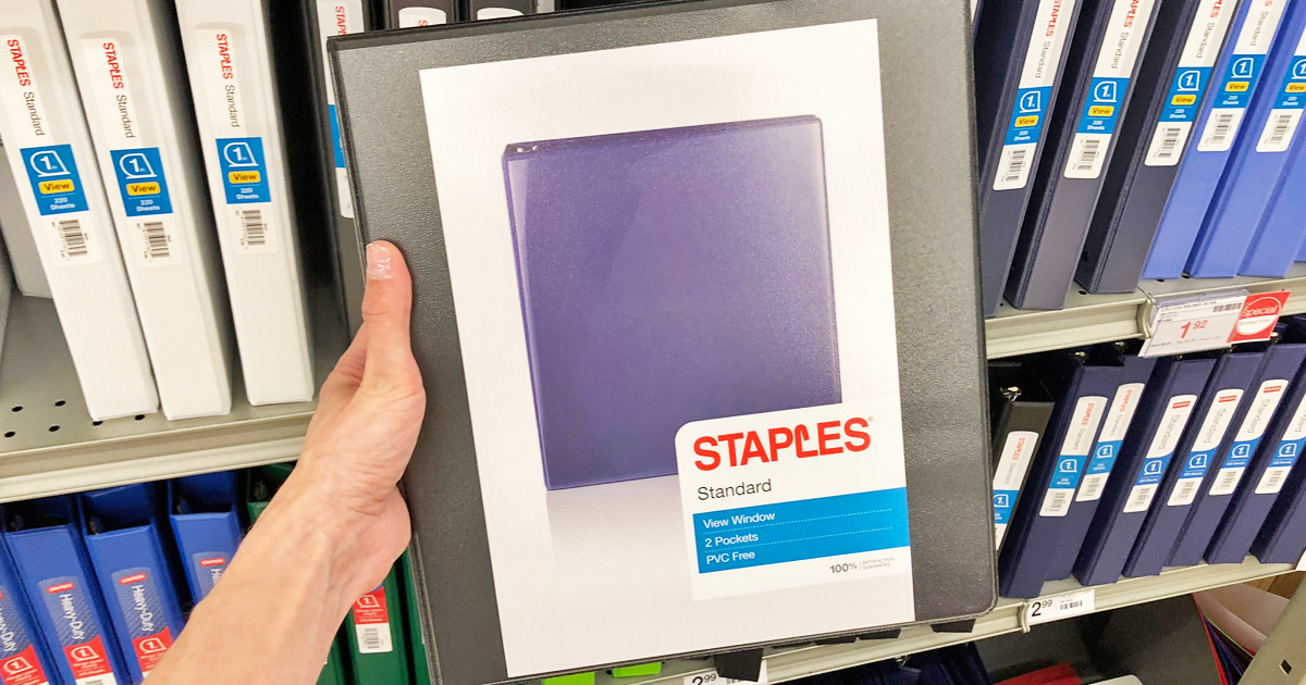 Staples Standard 1" Binders Just 1.47 Shipped (14 Color Options!)