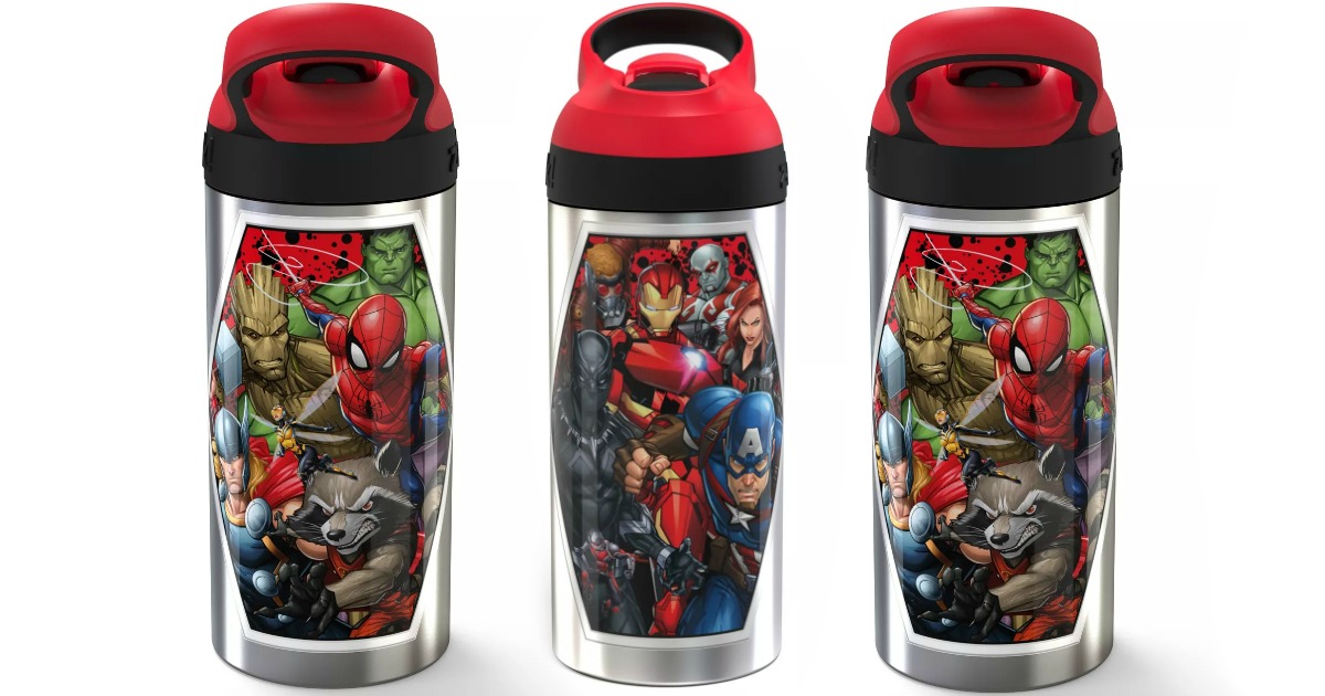 Zak Designs Marvel Kids Stainless Steel Water Bottle Only 4.59 on