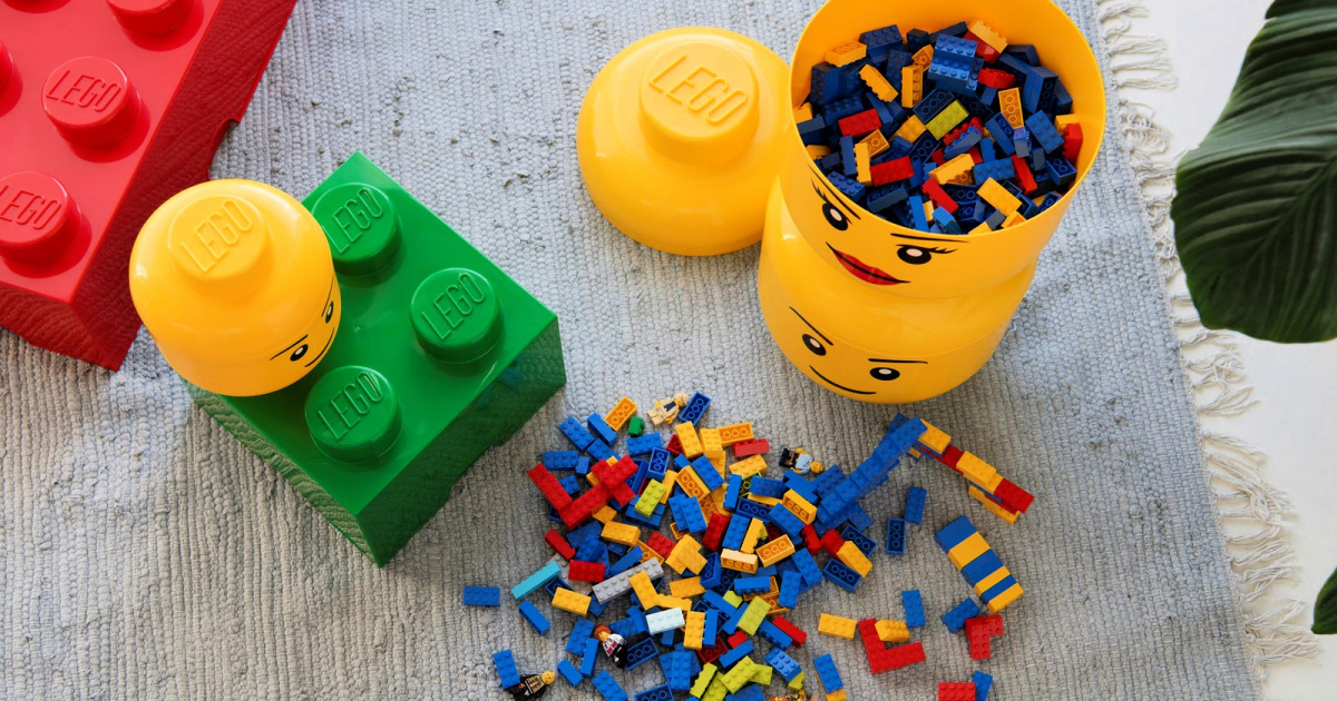LEGO Heads Stackable Storage Bins from 7.99 on Amazon Hip2Save