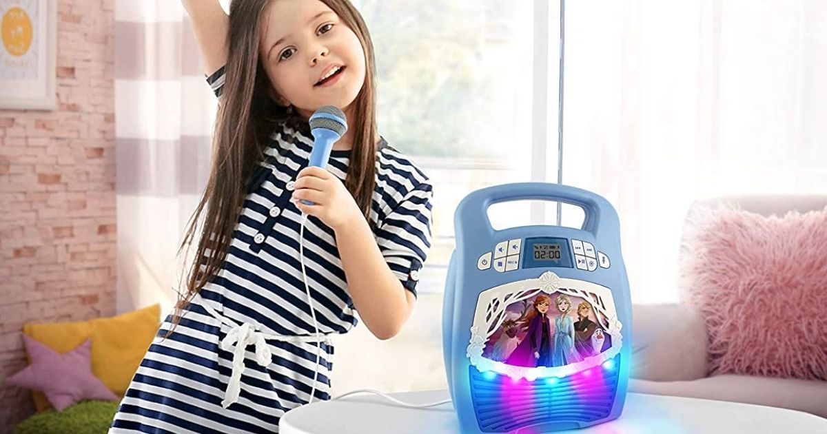 Disney Frozen 2 Bluetooth Karaoke Machine w/ Light Show Only 29.99