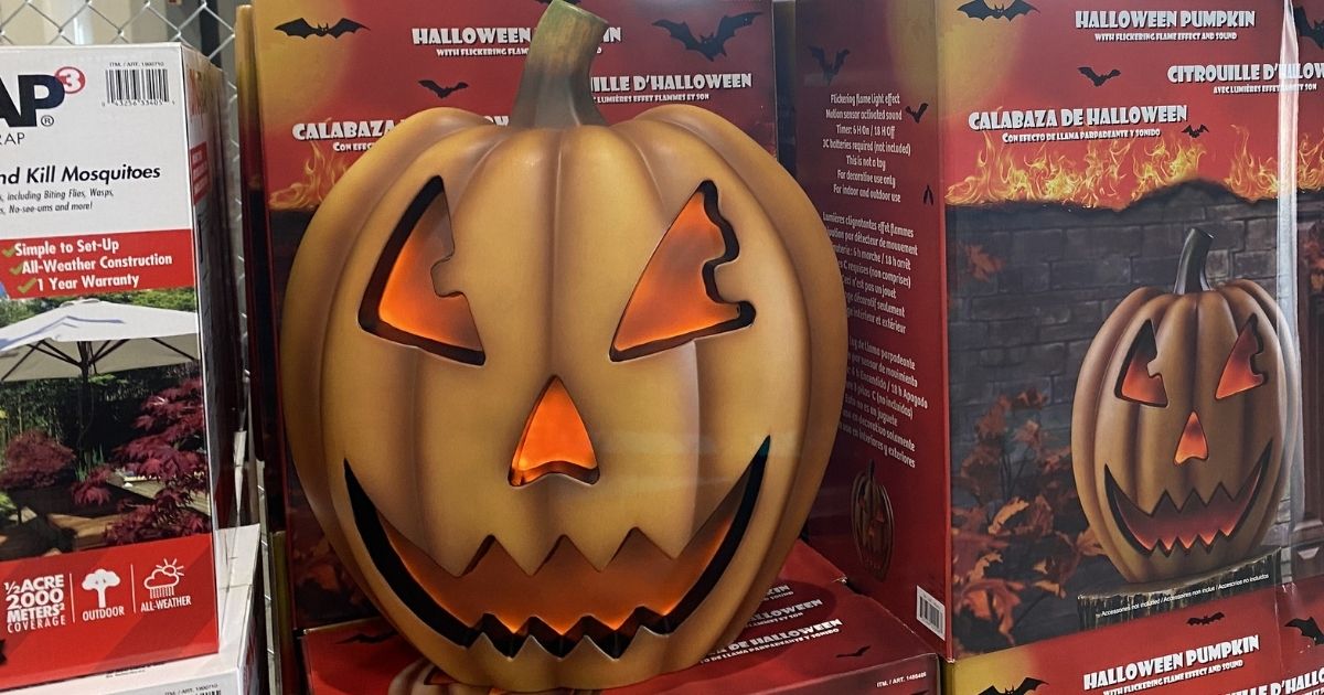Halloween Pumpkin w/ Flickering Flames & Sound Only 39.99 at Costco
