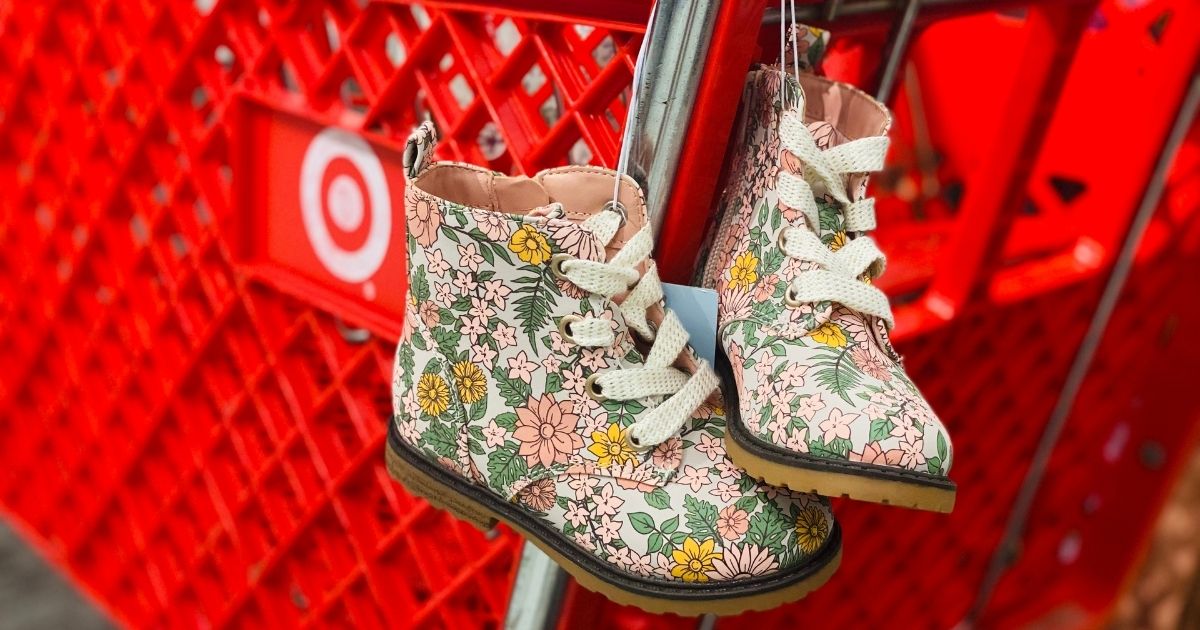 Target's Cat & Jack Floral Toddler Combat Boots Couldn't Be Any Cuter