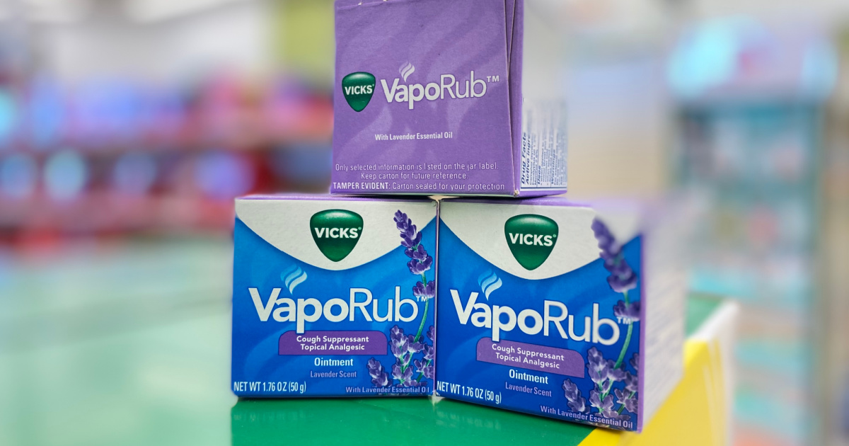 Vick's VapoRub w/ Lavender Essential Oil Just 2.94 Each on Amazon