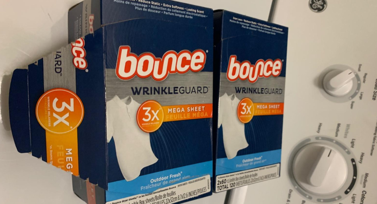 Bounce WrinkleGuard Mega Dryer Sheets 120Count Box Just 5.99 Shipped