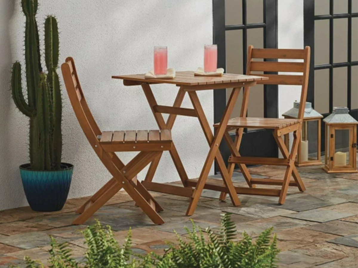 Walmart Patio Furniture Clearance 3Piece Wooden Bistro Set ONLY 68 Shipped (Reg. 119) + More