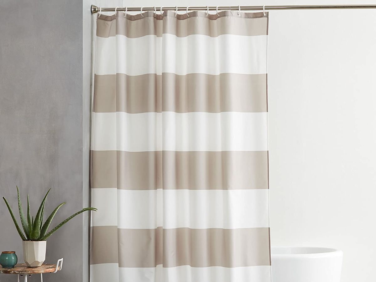Amazon Basics Shower Curtain w/ Hooks Only 4.99 (Regularly 11) Hip2Save