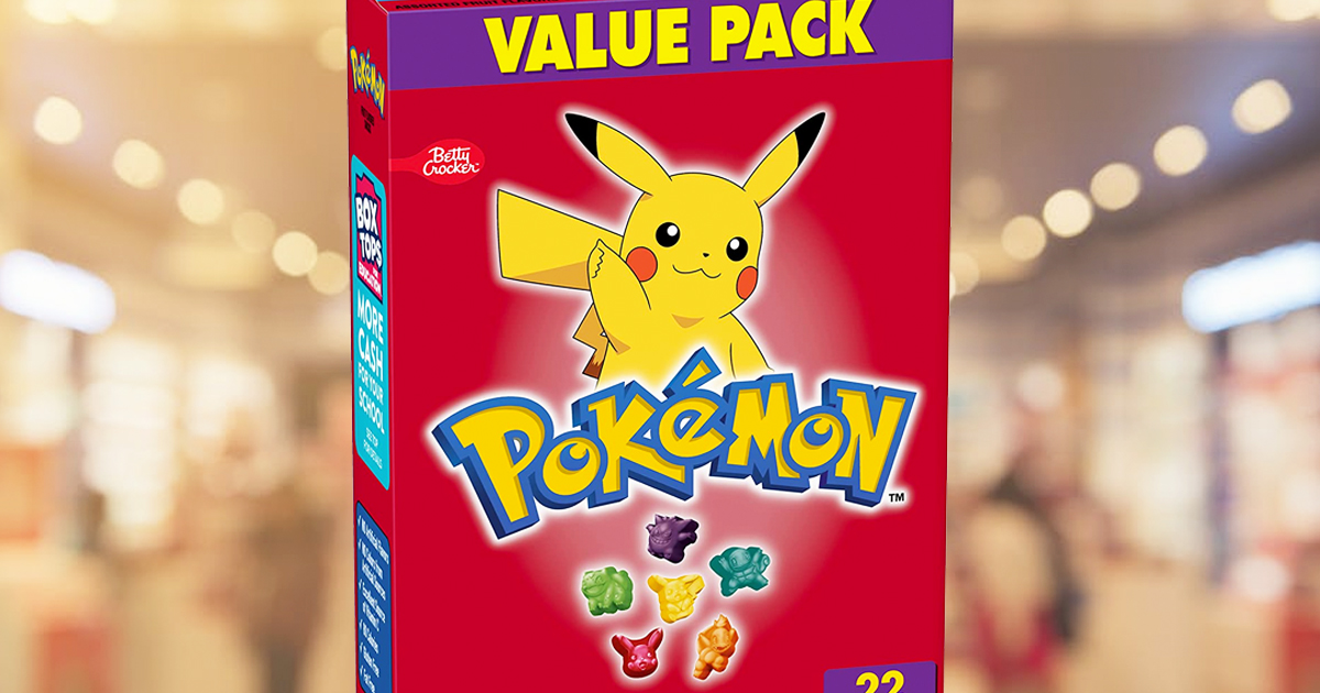 Pokemon Fruit Snacks 22Count Box Only 3.98 on Amazon Hip2Save