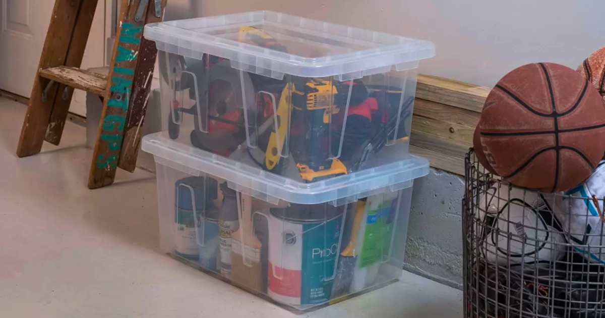 Members Mark 60Quart Clear Storage Totes 2Pack Only 16.98 at Sam's