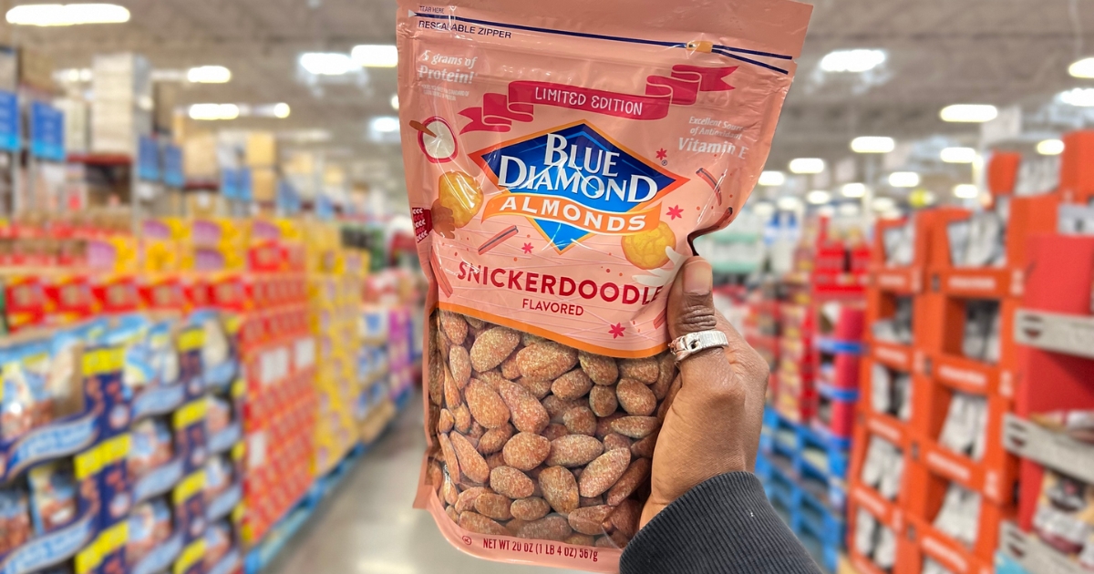 HUGE Snickerdoodle Blue Diamond Almonds 20oz Bag Only 9.98 at Sam's