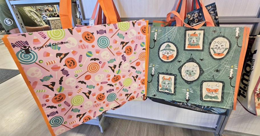 TJMaxx Reusable Halloween Totes Only 99¢ (So Many Cute Prints!) TJMaxx Reusable Halloween Totes Only 99¢ (So Many Cute Prints!)
