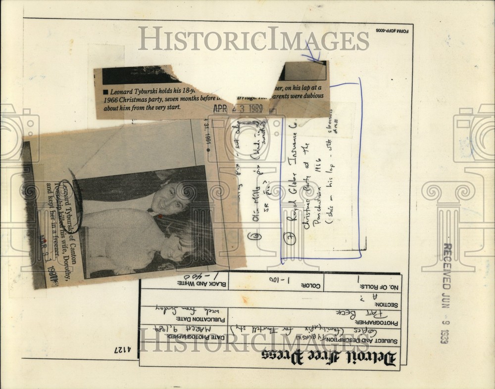 1991 Press Photo Leonard Tyburski Murderer Dorothy Historic Images