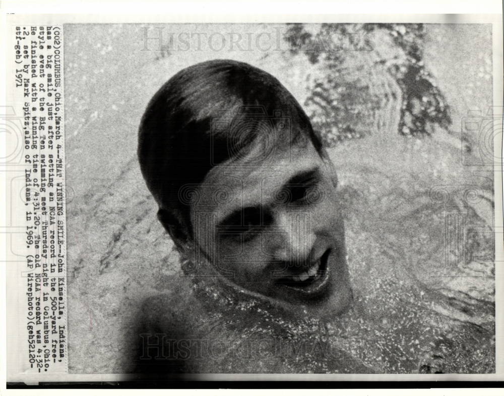 1971, John Kinsella Indiana swimming record Historic Images
