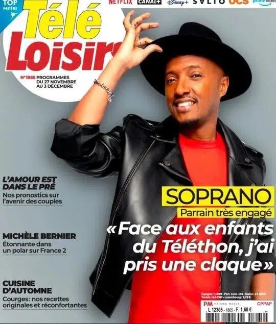 Parrain Très Engagé Du Téléthon 2021, Soprano Dévoile Le Programme De La Télé Loisir | Hip Hop Corner : Actu Rap Français, Us Et Culture