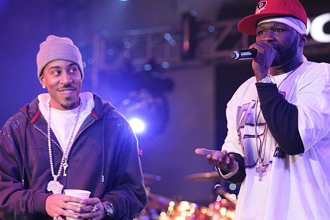 50 Cent & Ludacris Displaying Their Signature Headphones At CES Las