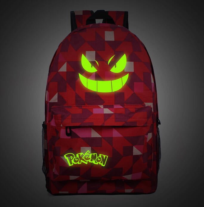 Men's Gengar Backpack Galaxy Luminous Printing Pokemon Backpack Hippy Case