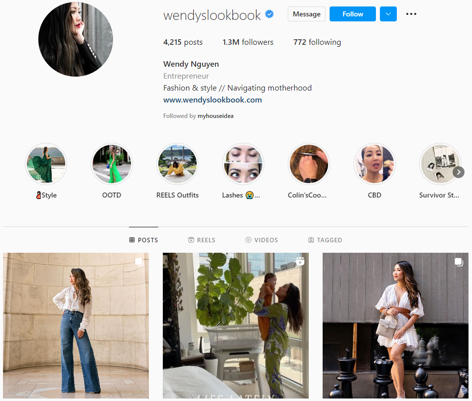 Fashion Blogger Instagram Page