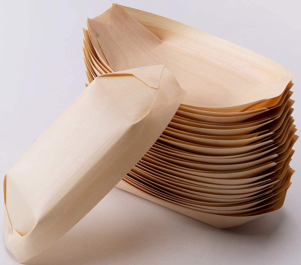 Disposable Wood Boat Plates/Dishes