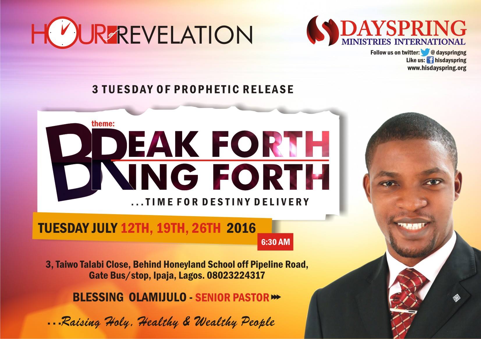 Hour of Revelation - Break forth Bring forth