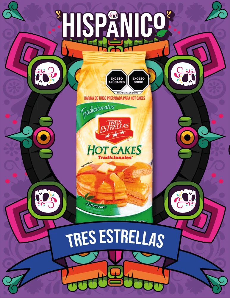 Tres Estrellas Flour For Traditional Hot Cakes 800 g Hispanico