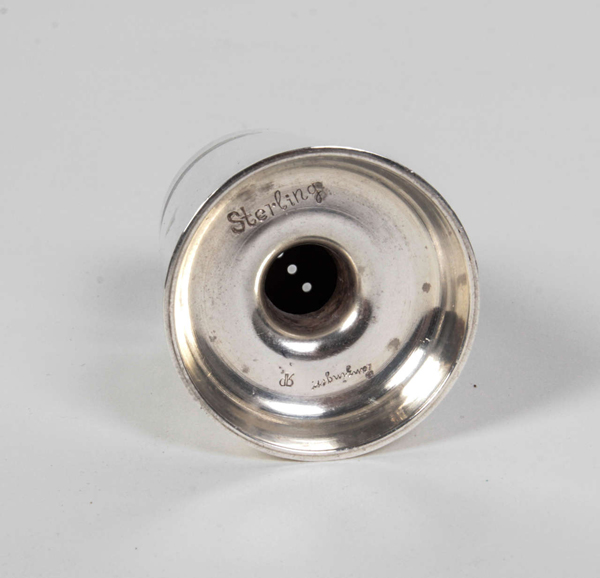 Historical Design I Sterling set of four salt shakers with ribbon and