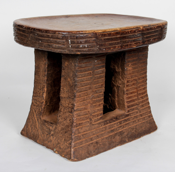 Historical Design I African Tribal Cameroon Grasslands Wood carved stool 20th Century