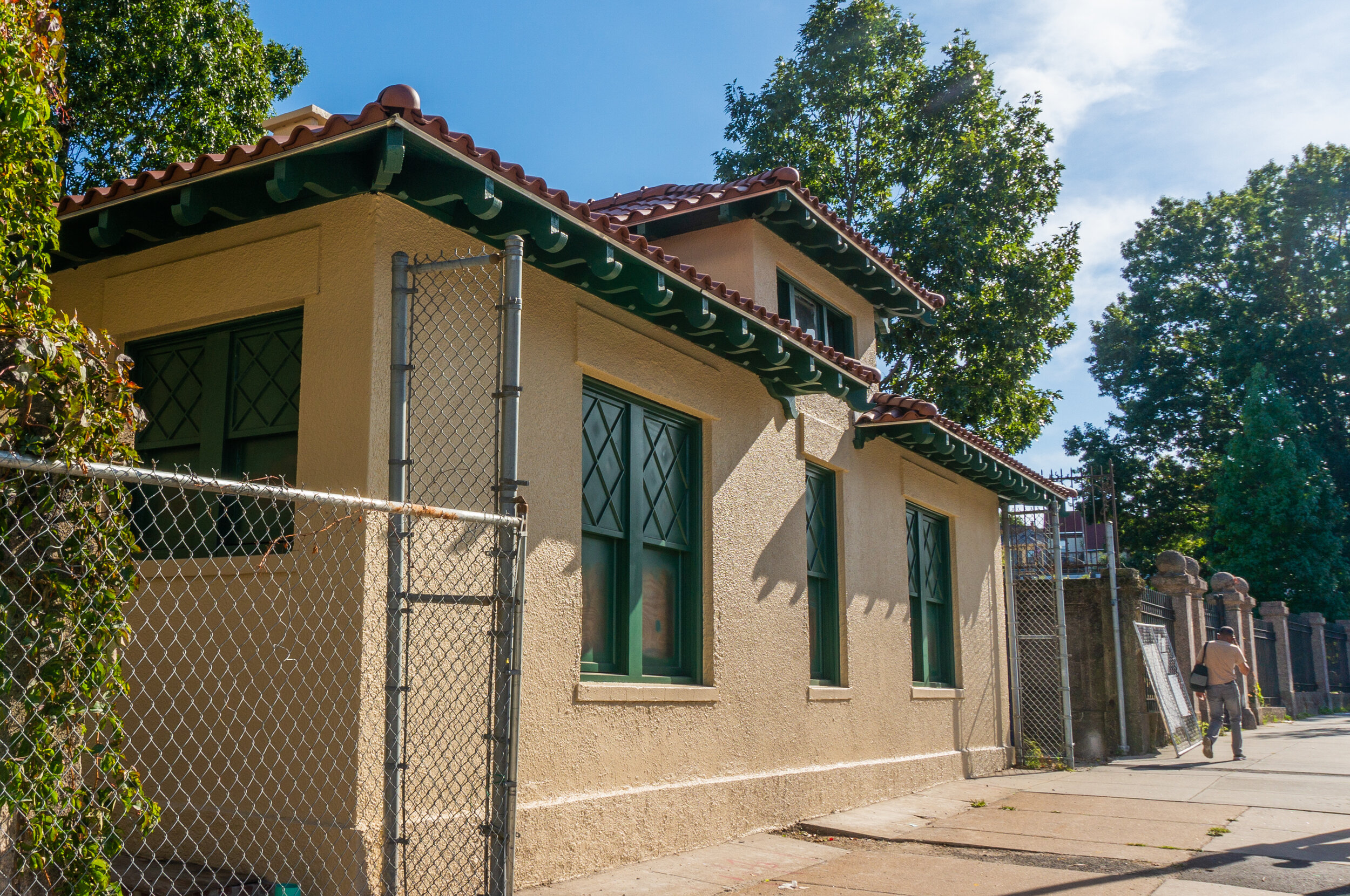 Upham’s Corner Comfort Station construction in the home stretch