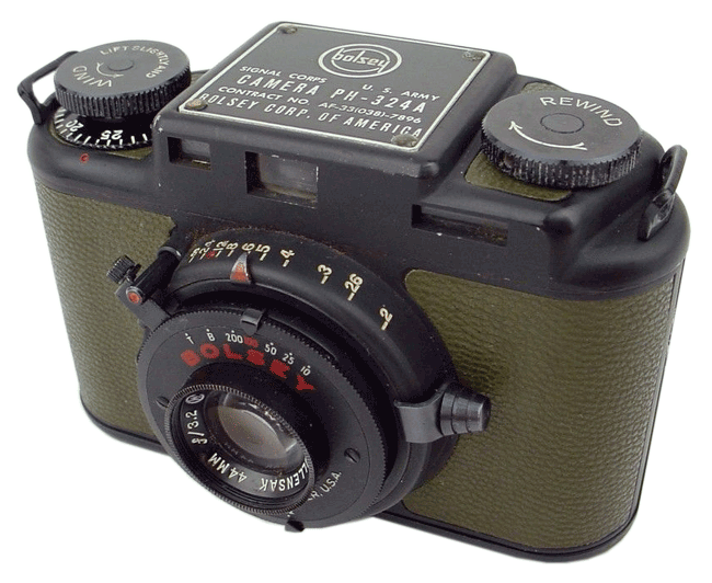 Bolsey B2 Army camera at Historic Camera