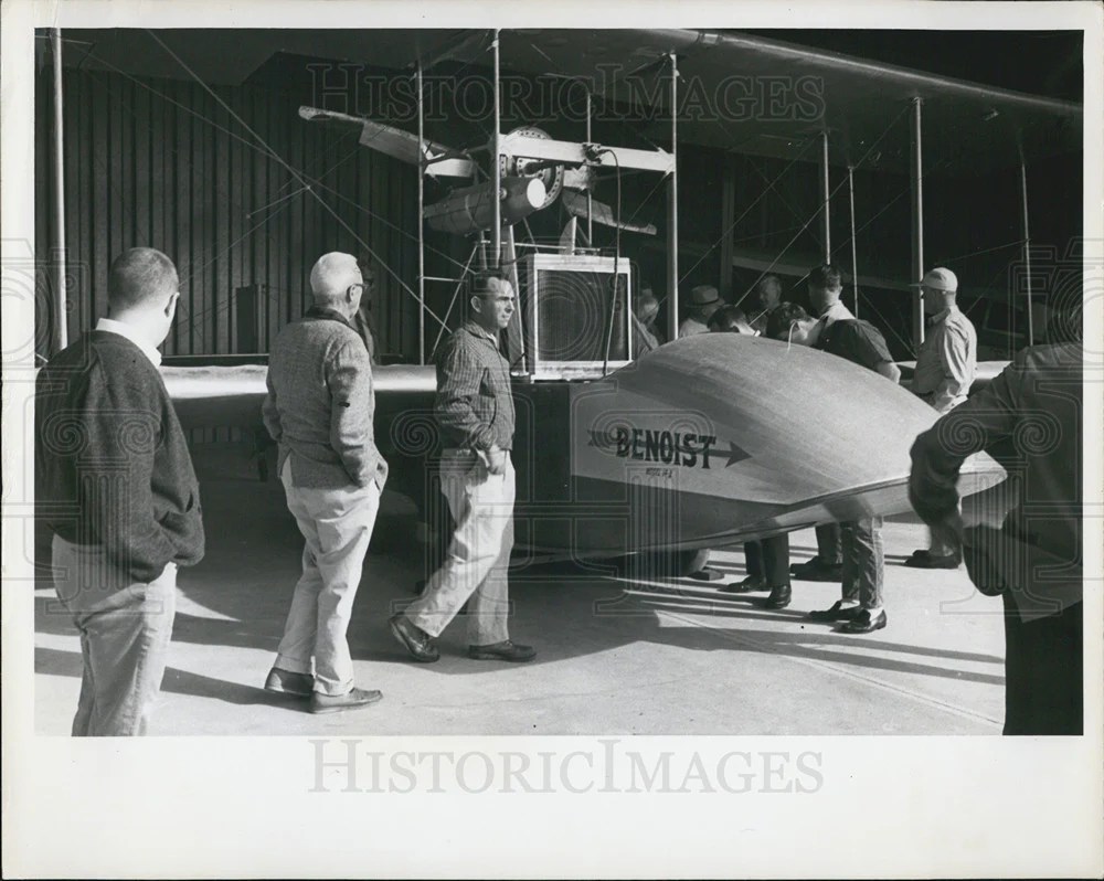 Benoist Plane, Whitted Hanger 1963 Vintage Press Photo Print Historic