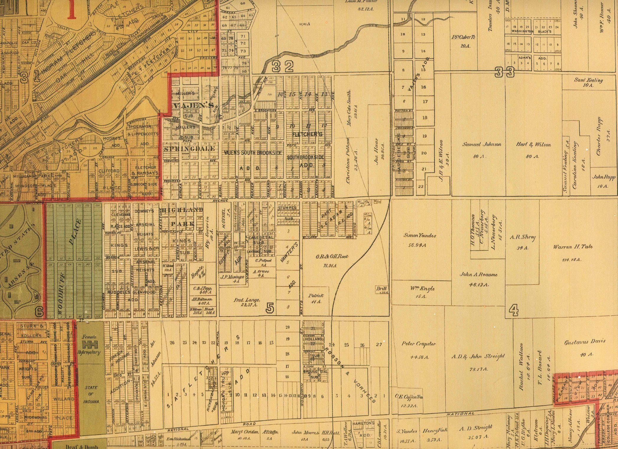 Woodruff Place, St. Clair Place, Windsor Park, Springdale, Brookside