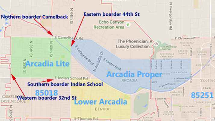 Arcadia Zip Code Map