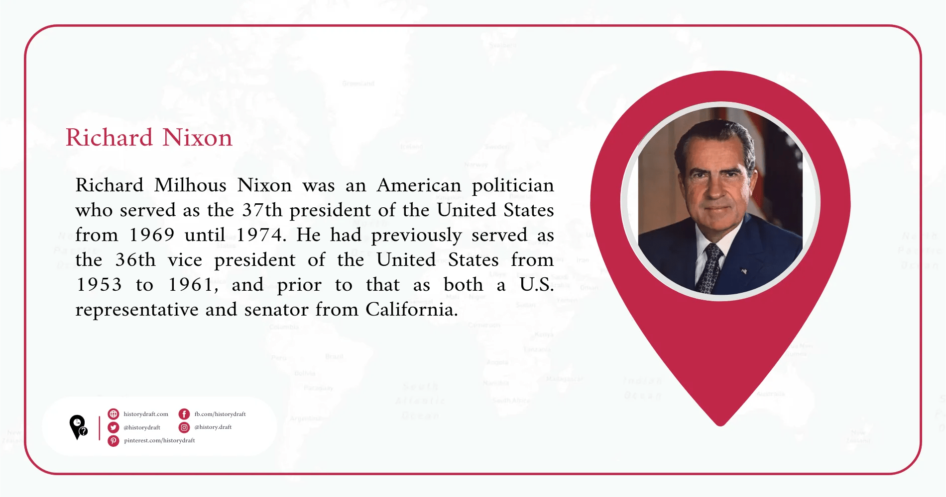 Richard Nixon Stories on Map Historydraft