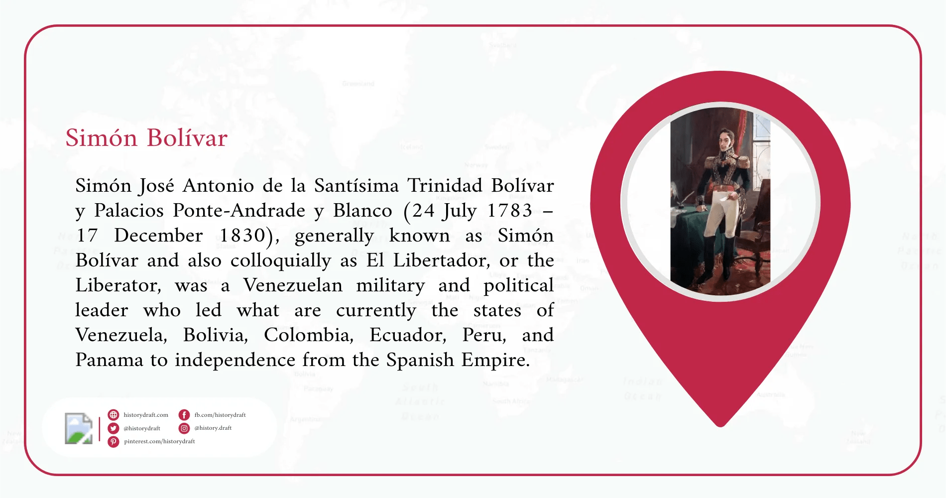 Simón Bolívar Stories on Map Historydraft