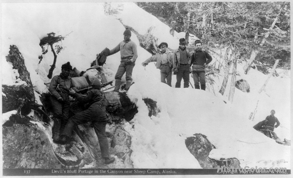 Miners Near Sheep Camp Alaska Colorized Historical Pictures
