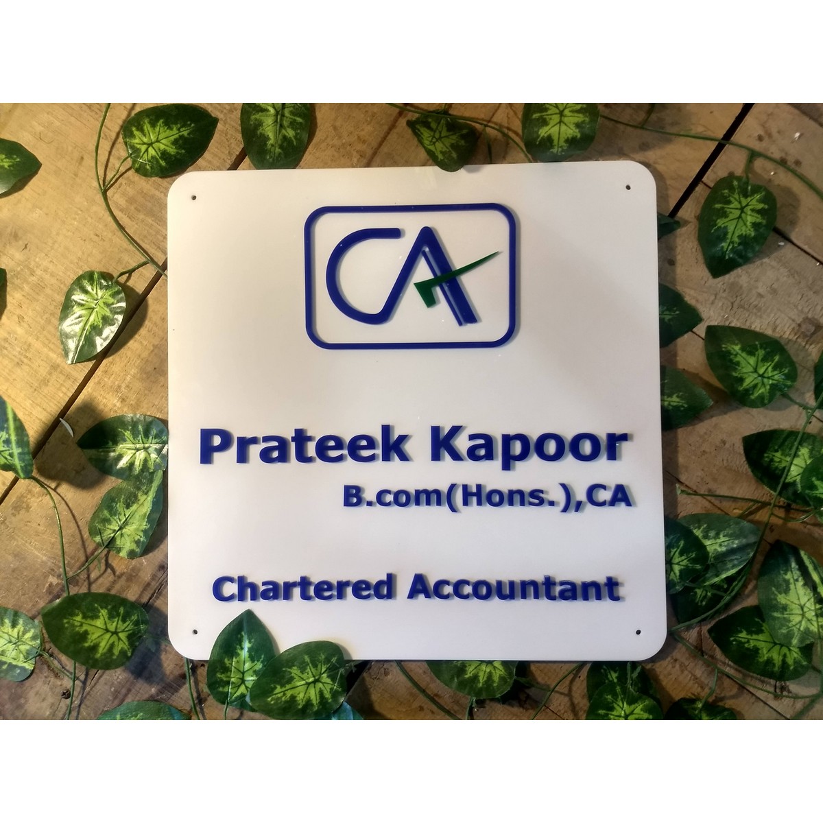 Chartered Accountant Nameplate Customizable