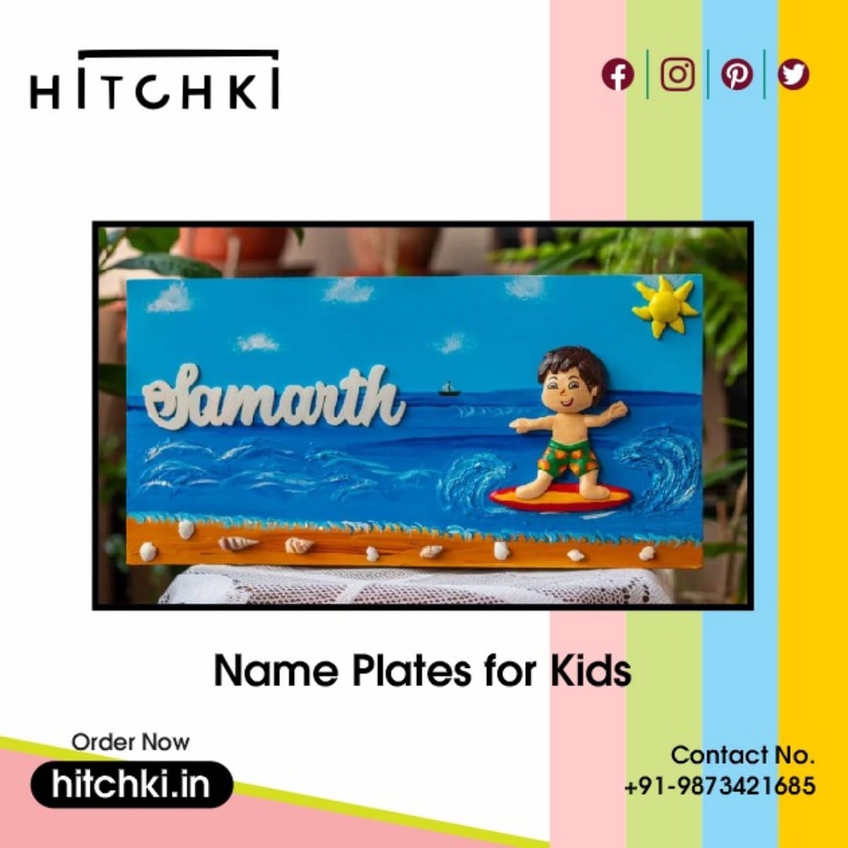 Personalised Name Plates For Babies HITCHKI