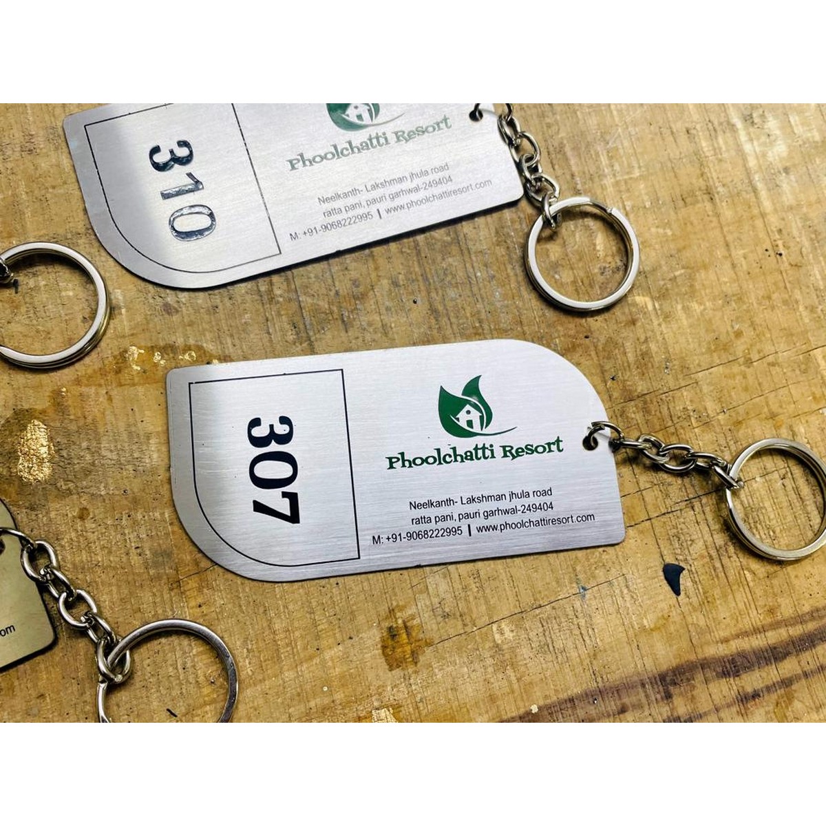 Metal Laser Engraved Keychains Customized
