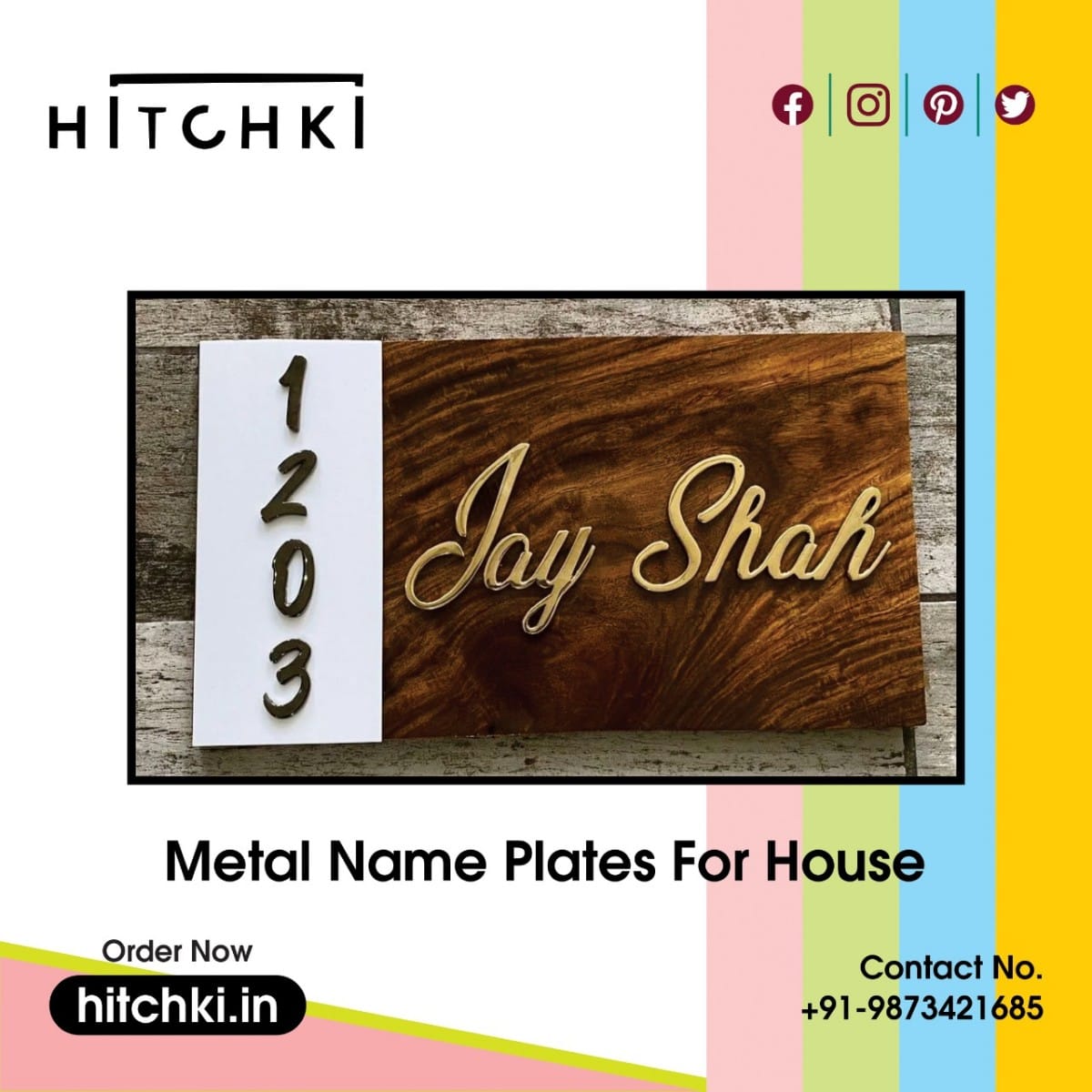 Customized Metal Name Plates HITCHKI